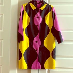 Beautiful Marimekko Purple & Yellow Spring Coat